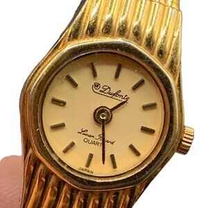 Vintage Dufonte Lucien Piccard Watch Gold Color Working Watch Quartz Japan